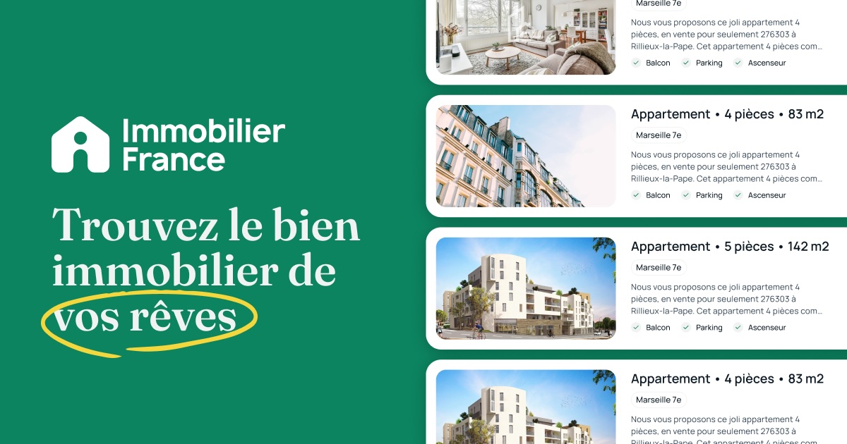 Immobilier France : 1,6 millions de biens immobiliers rafraichis chaque jour